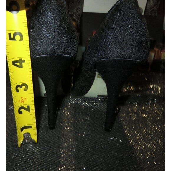 PACO MENA by MENBUR Pearl Embellished Leather Peep Toe Pumps size 37 - Picture 5 of 11